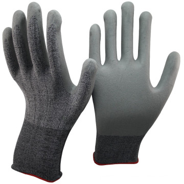 NMSAFETY nitrile coupe résistance gants enduit gris micro-mousse doublure paume travail gant en388